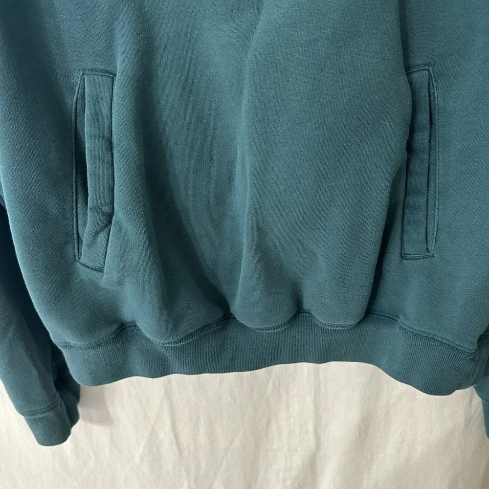 Nike Hoodie Womens Medium Funnel Neck GreenFleece Sportswear‎ Y2K Logo Nike